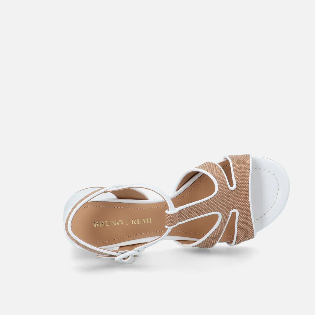 Bruno Premi BL3002X Sandali Donna Bianco/Cuoio