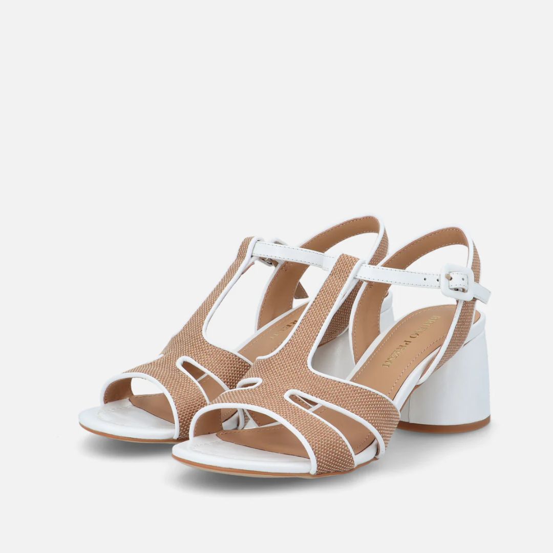 Bruno Premi BL3002X Sandali Donna Bianco/Cuoio