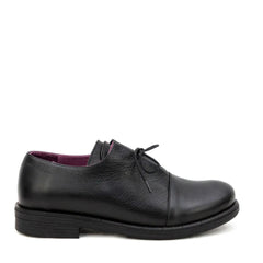Bueno Stringata in Pelle Nera