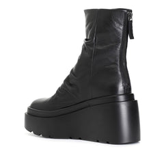 CafèNoir Tronchetto con Pieghe in Nappa Nero