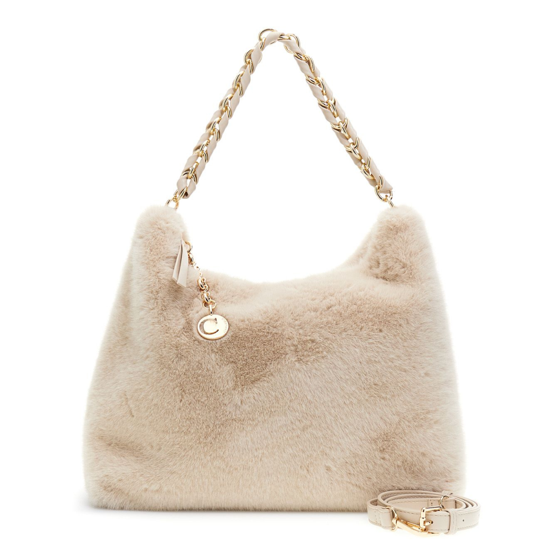 CafèNoir C3NB0904M054TG2 Sacca in Pelliccia Sintetica Donna Cammello