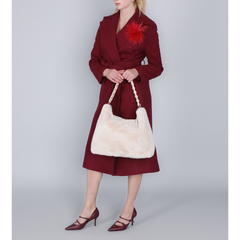 CafèNoir C3NB0904M054TG2 Sacca in Pelliccia Sintetica Donna Cammello