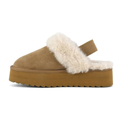 Colors of California Platform Slipper Tan