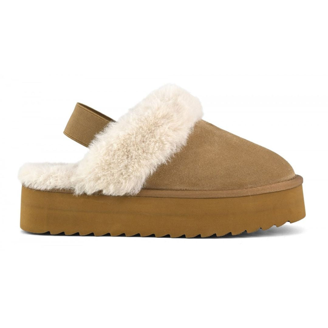 Colors of California Platform Slipper Tan