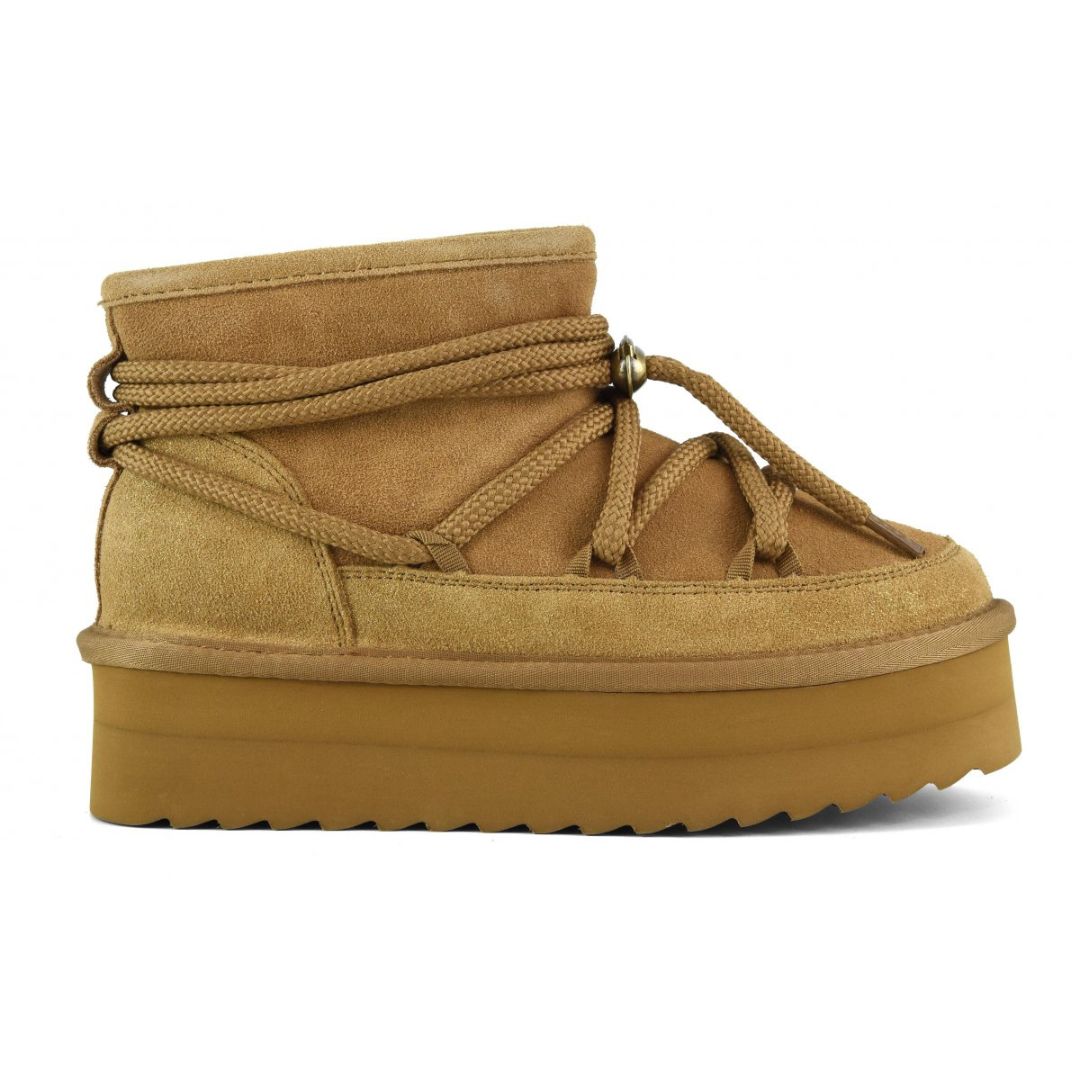 Colors of California Stivale Platform Mountain Look Tan