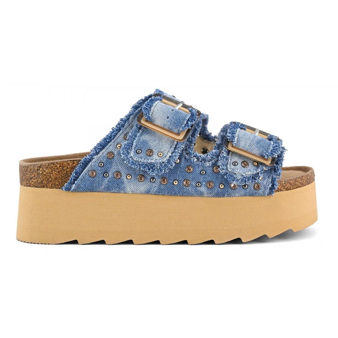 Colors of California BES41 Sandali Platform Denim