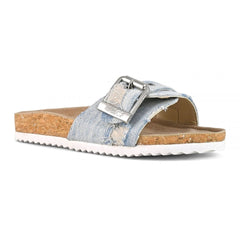 Colors of California BIO503 Sandali Monofascia Donna Denim