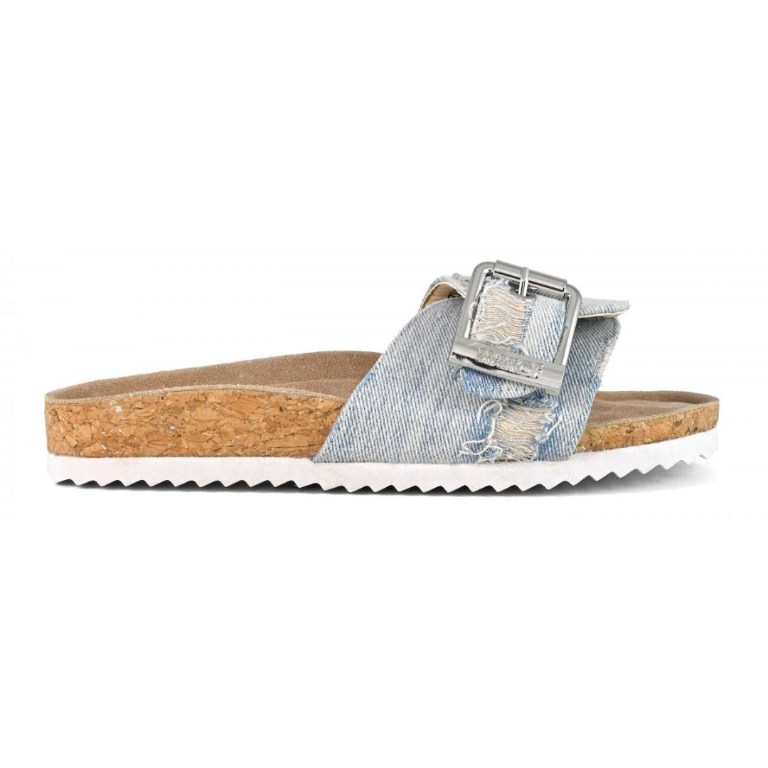 Colors of California BIO503 Sandali Monofascia Donna Denim