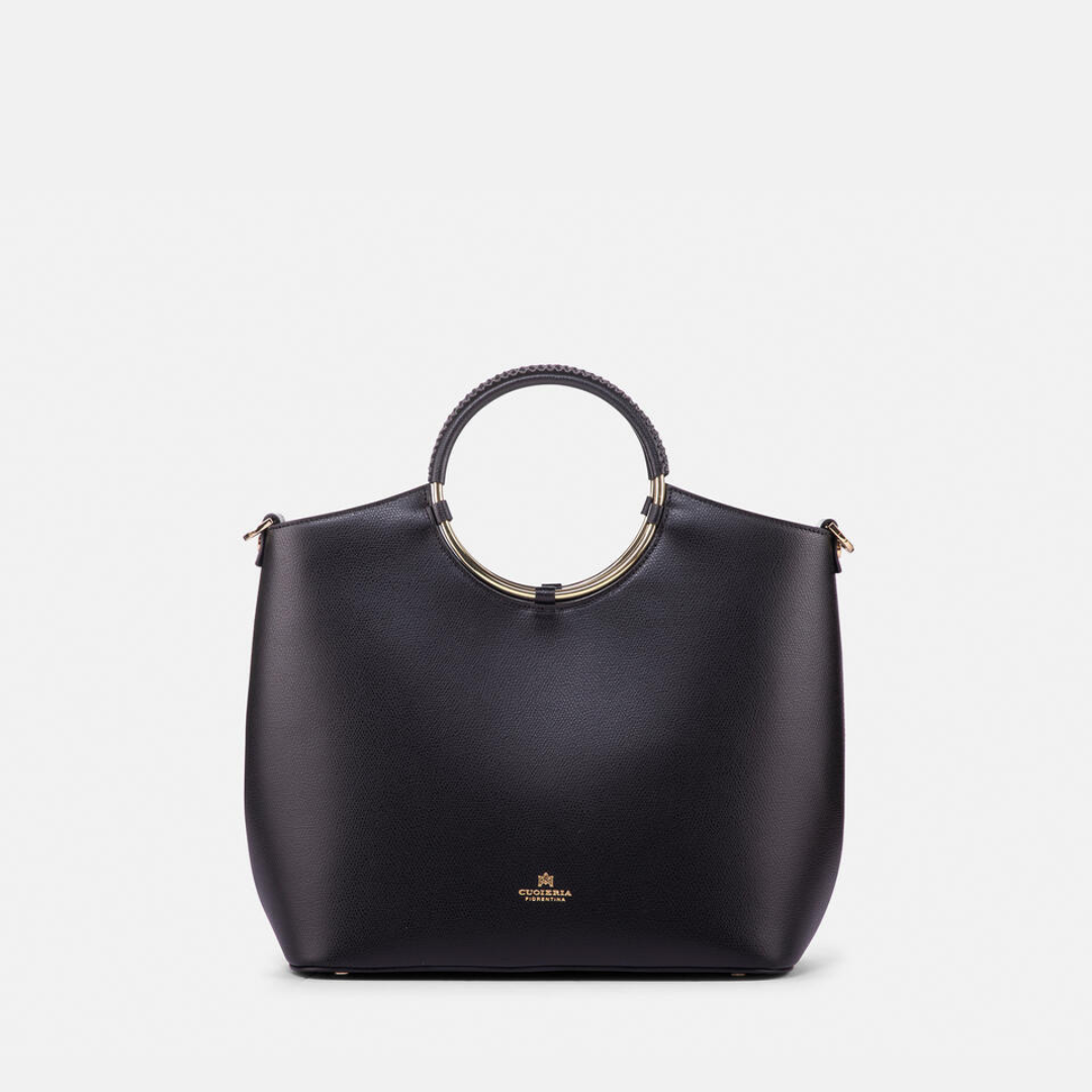 Cuoieria Fiorentina Oblò Borsa Donna Nero