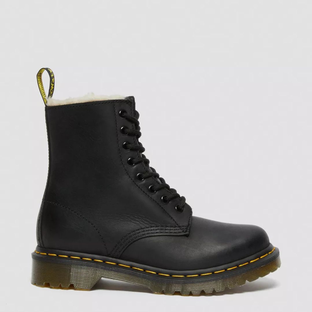 Dr. Martens 21797001 1460 Serena Anfibi con Pelliccia Sintetica Donna Nero