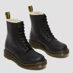 Dr. Martens 21797001 1460 Serena Anfibi con Pelliccia Sintetica Donna Nero