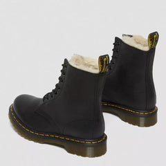 Dr. Martens 21797001 1460 Serena Anfibi con Pelliccia Sintetica Donna Nero