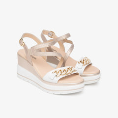 NeroGiardini Sandali Donna Bianco/Oro