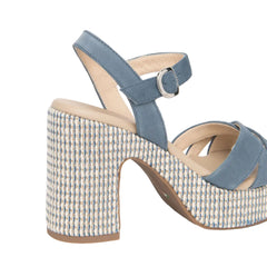 NeroGiardini Sandali Donna Suede Avio