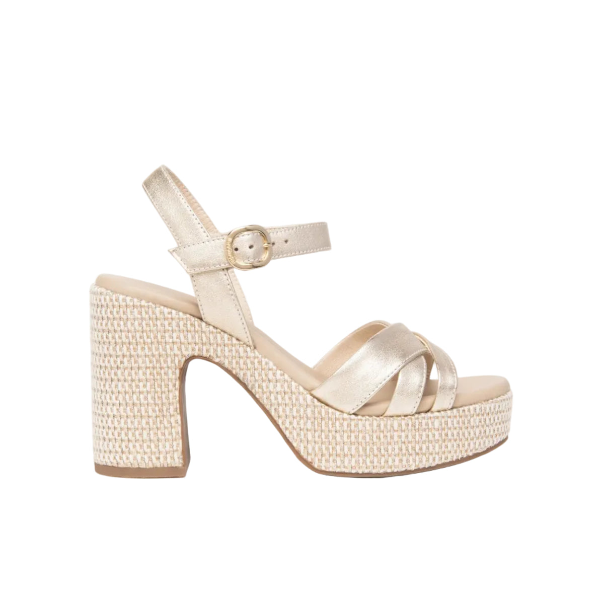 NeroGiardini Sandali Donna Laminato Sabbia