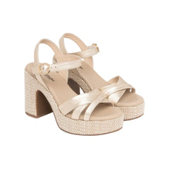 NeroGiardini Sandali Donna Laminato Sabbia