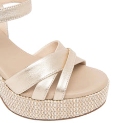 NeroGiardini Sandali Donna Laminato Sabbia