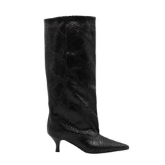 Lady Shoes Stivali Donna Pitone Nero