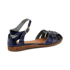 Frau 03V2 Sandalo Ragnetto in Pelle Laminata Navy