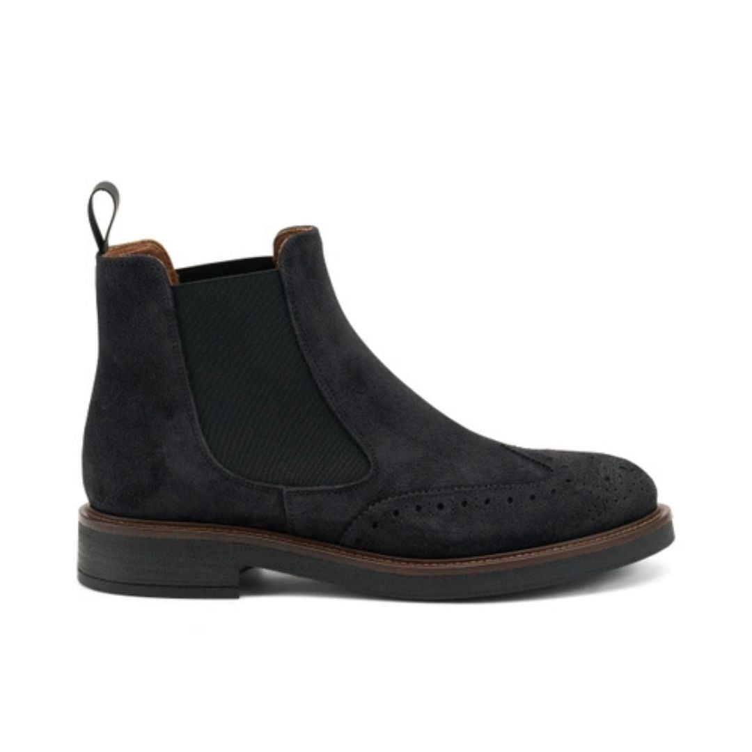 Frau Beatles in Pelle Scamosciata Blu