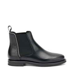 Frau 98Y7 Beatles in Pelle con Borchiette Donna Nero