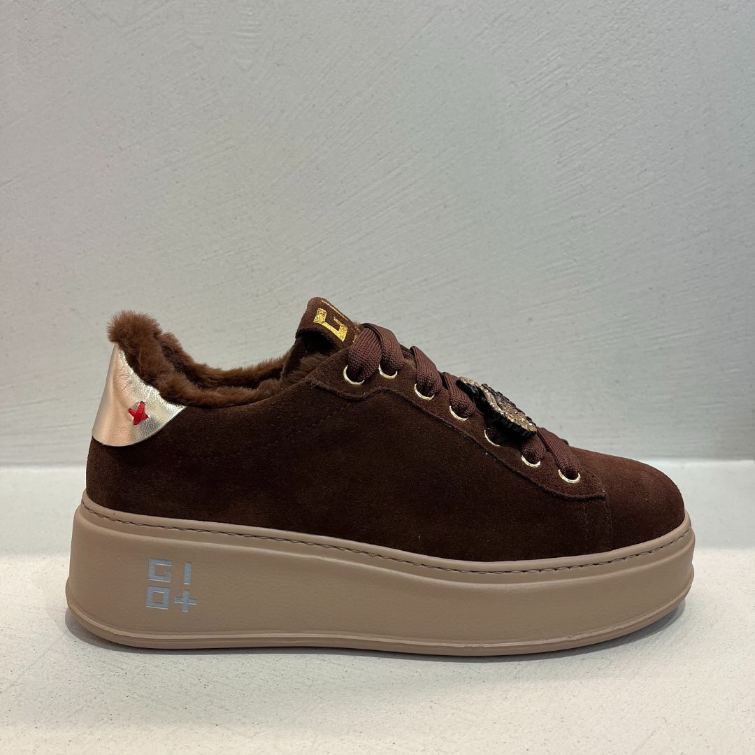 Gio+ Sneakers in Camoscio Cioccolato