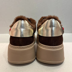 Gio+ Sneakers in Camoscio Cioccolato