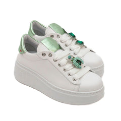 Gio+ Sneakers Pia Bianco/Verdino