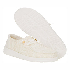 Hey Dude Wendy Crochet Lace Donna White/Gold