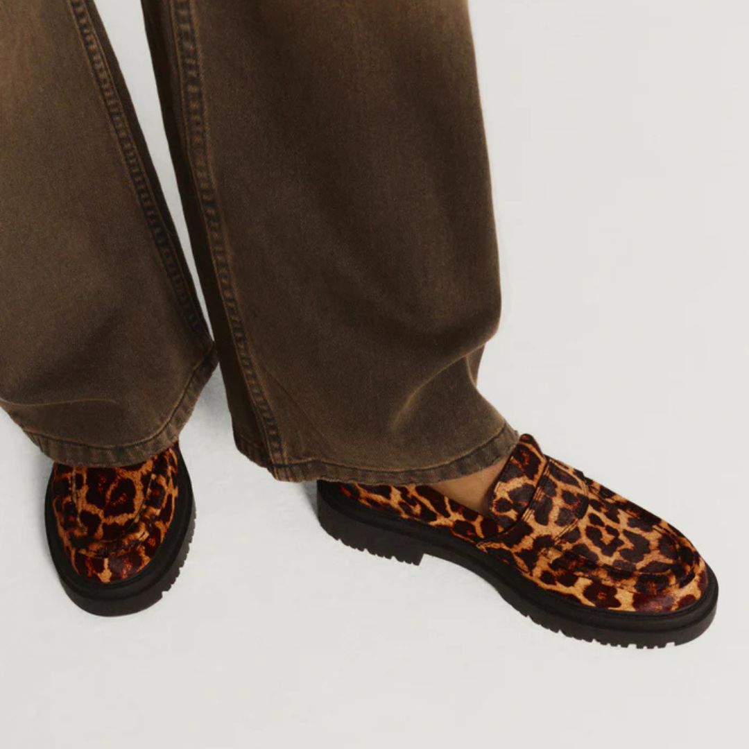Hoff Mocassino School Animal Print Marrone