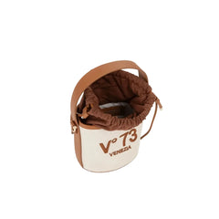 V73 Borsa Secchiello Donna Off White/Cuoio
