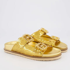 Inuovo Ciabbatta con Paillettes Gold