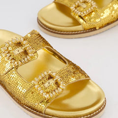 Inuovo Ciabbatta con Paillettes Gold