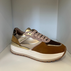Janet & Janet J411 Sneakers Donna Cuoio/Gold