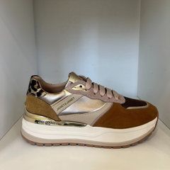 Janet & Janet J411 Sneakers Donna Cuoio/Gold