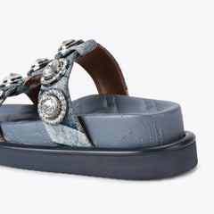 Kurt Geiger Sandalo Orson Crystal Denim