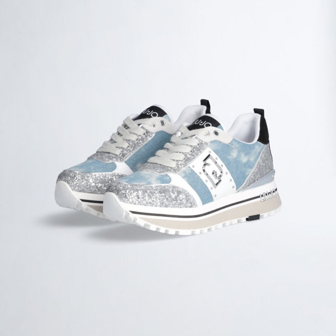 Liu Jo Maxi Wonder 71 Sneaker  DENIM/GLITTER