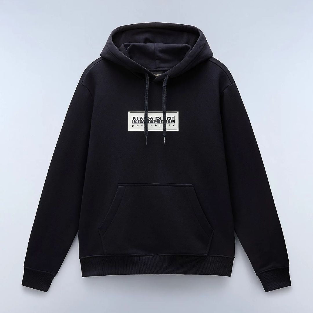 Napapijri Felpa con Cappuccio Box Logo Black