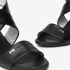 NeroGiardini Sandalo in Pelle Nero