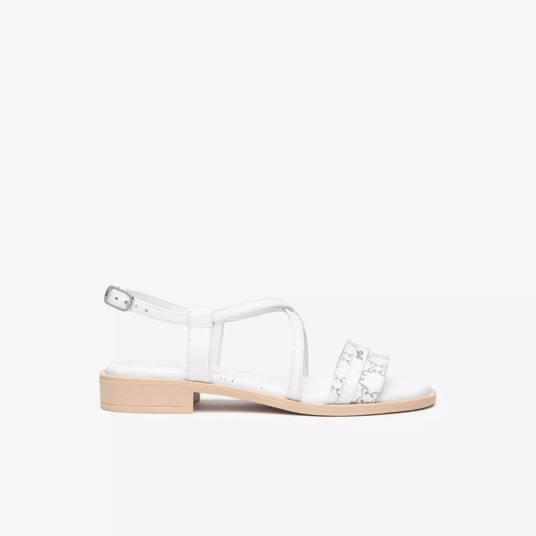 NeroGiardini Sandalo in Pelle Bianco