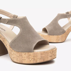 NeroGiardini Sandalo Velour Creta