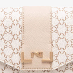 NeroGiardini Borsa a Tracolla in Materiale Tecnico Beige