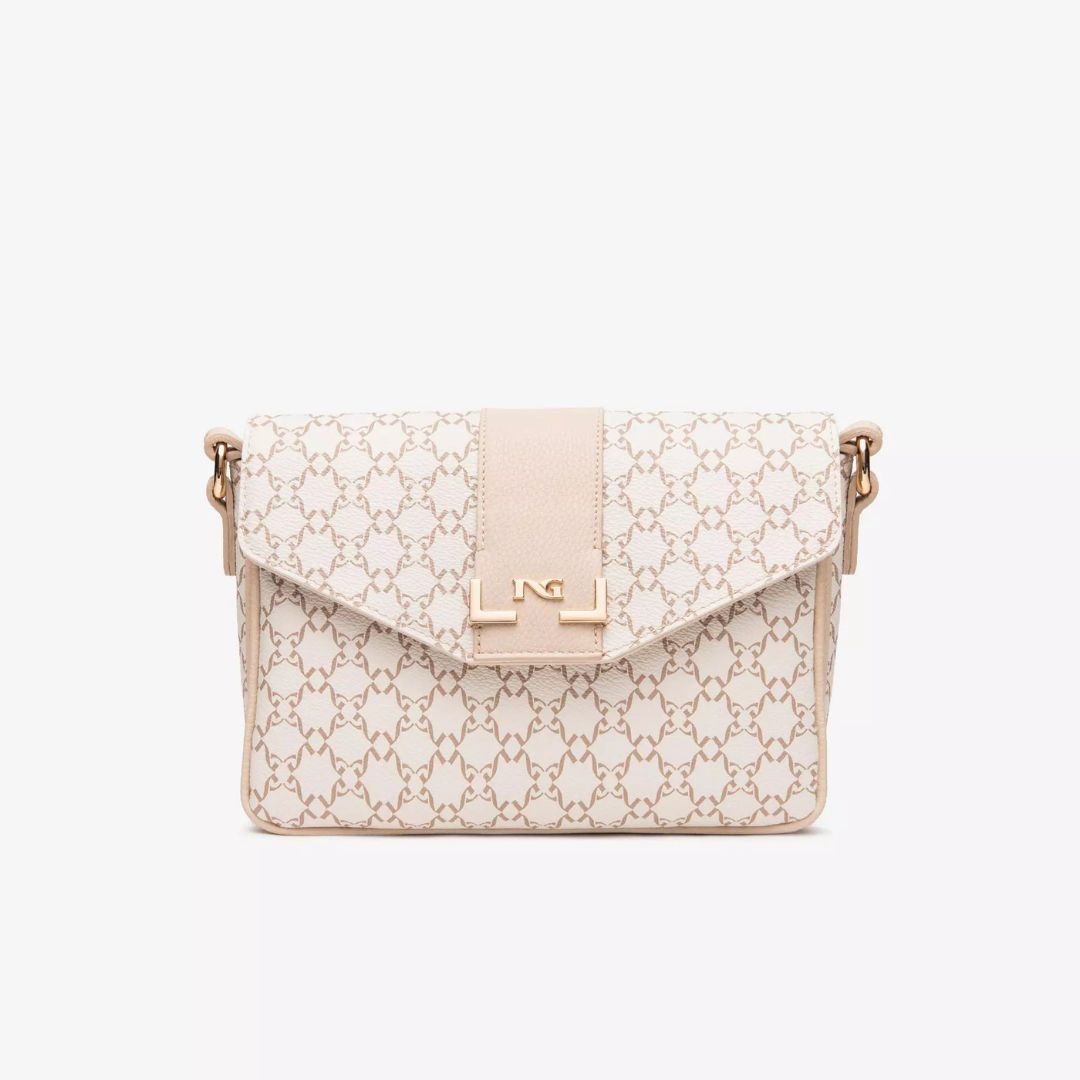 NeroGiardini Borsa a Tracolla in Materiale Tecnico Beige