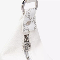 NeroGiardini Borsa Hobo in Materiale Tecnico Bianco