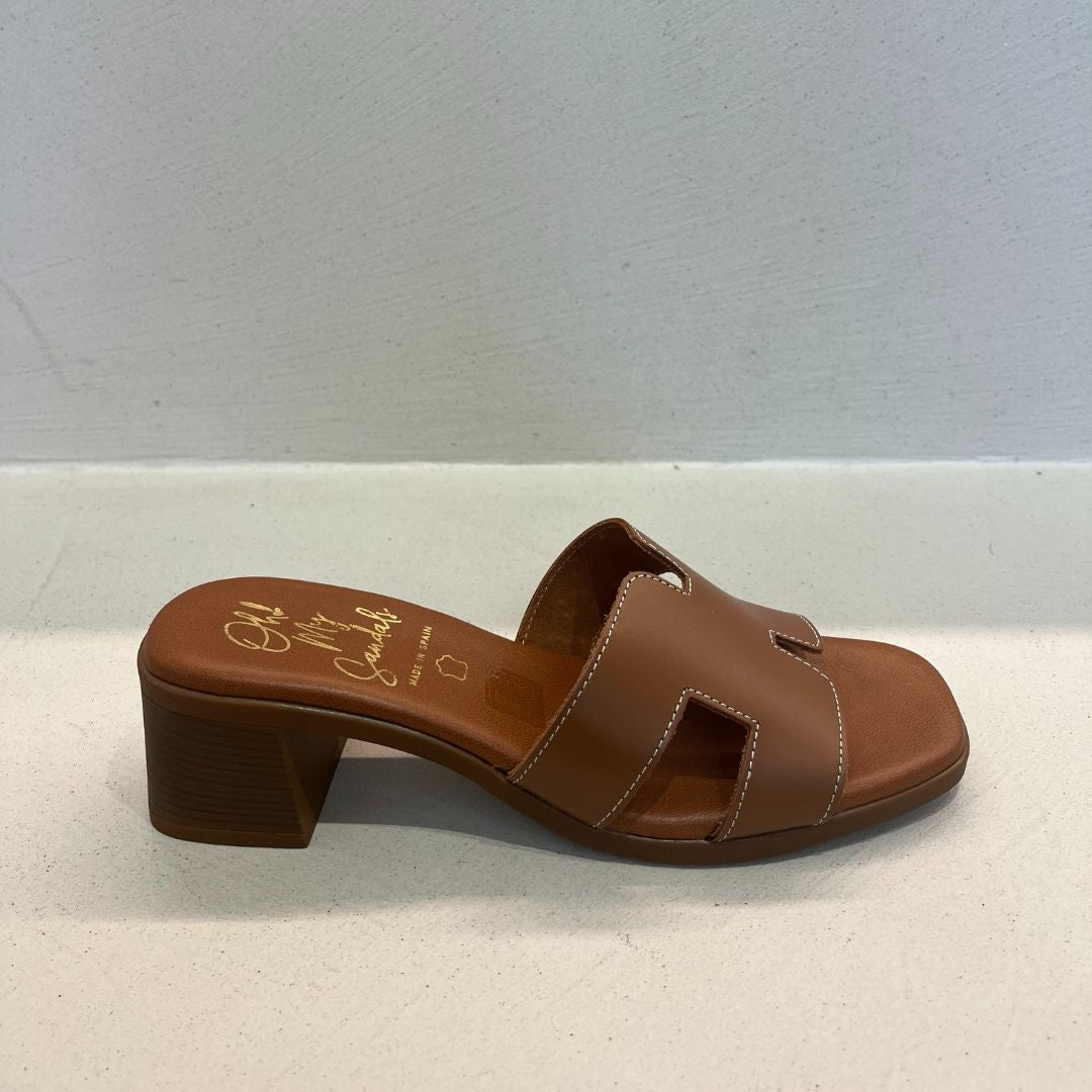 Oh My Sandals 5351 Ciabatta con Tacco Roble