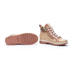Pikolinos Stivaletto Vigo in Pelle Beige e Rosa