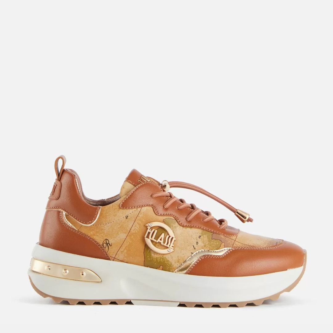 Alviero Martini Prima Classe Geo Road Sneakers Castagna