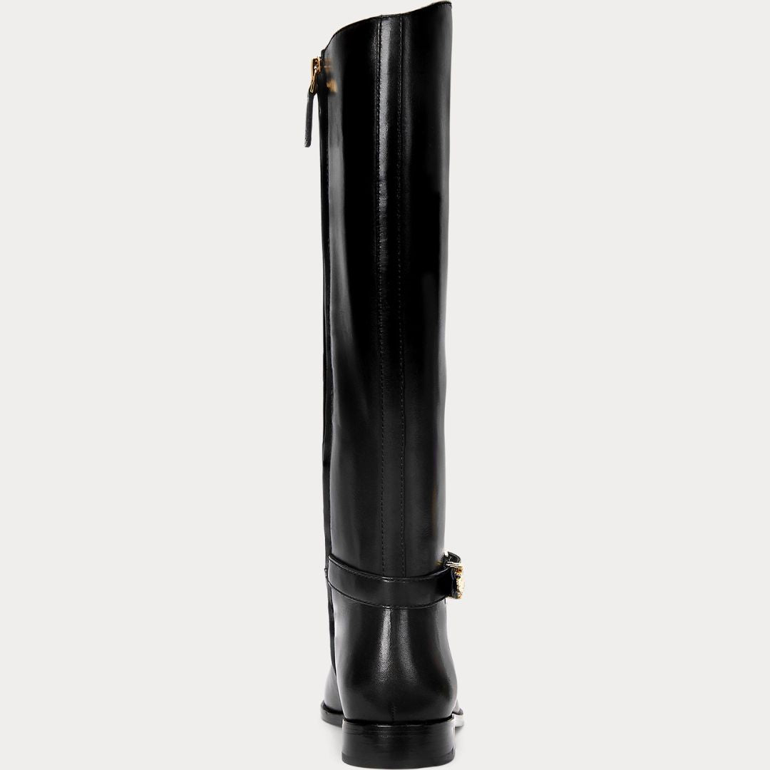 Ralph Lauren Stivale Brooke in Pelle Black