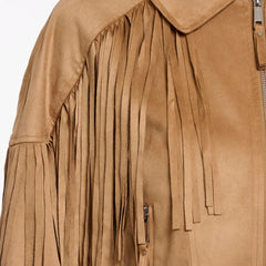 Rino & Pelle Giacca Frange Camel