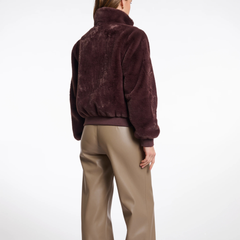 Rino & Pelle Ambra 7002511 Bomber in Eco Pelliccia Donna Chocolate Bean